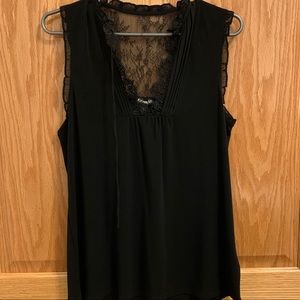 Express Sz M Black Lace Blouse